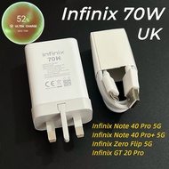 For Infinix 70W UK (3-Pin) Plug Super Fast Charger,USB to C Cable,for Infinix Note 40 Pro 5G /Infini