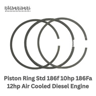 Piston Ring Std 186f 10hp 186Fa 12hp Air Cooled Diesel Engine