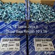 Skrup Baja Ringan Lion, Baut Baja Ringan 10X16 Hrg Per Dus Isi 1000Pcs