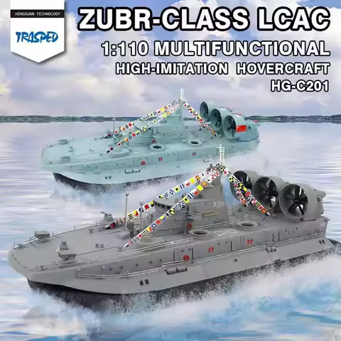 Hengguan 1/110 Buffalo Brushless Hovercraft Hg-c201 Large Racing Landing Ship Amphibious Remote Cont