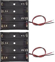 whiteeeen 2pcs 4xaa Battery Holder with Leads 4 x AA Battery Holder 4Set Box Connector Standard Type