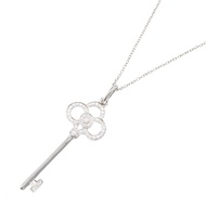 【二手】蒂芙尼皇冠鑰匙鑽石項鍊 GRP08178，頸圍 41 厘米，K18WG（白K金）