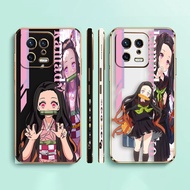 Demon Slayer Kamado Nezuko Side Printed E-TPU Phone Case For XIAOMI POCO F4 F3 M5 M4 X5 X4 X3 C40 F5 F1 REDMI K50 K40 NOTE 12 11 10 S GT PRO PLUS NFC Gaming Turbo 5G