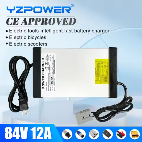 YZPOWER 84V 12A Fast lithium Battery Battery charger 20 series is suitable for 72V motorcycle electr