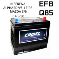 Q85 | 95D23L |Nissan Serena Alphard EFB Camel Car Battery for Mazda 2/ 3/ 6/ 8/ CX3/ CX5/ CX7/ CX9 W
