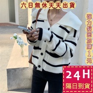 Next Day Delivery Women's Clothing Cashmere Knitted Jacket Lapel Top Navy Collar Girls Clothes Knitw