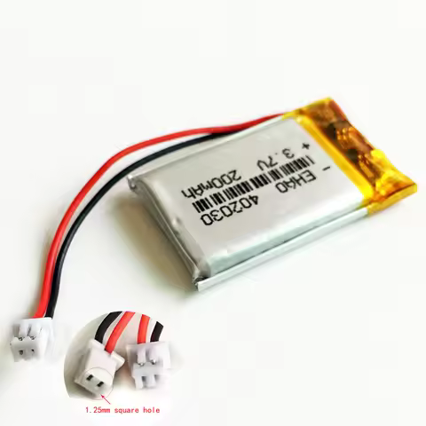 3.7V 200mAh Lithium Polymer LiPo Rechargeable Battery 402030 + JST 1.25mm 2pin Plug For Mp3 Camera B