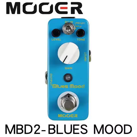 MOOER MBD2 Blues Mood Guitar Pedal Blues Style Overdrive Guitar Effect Pedal 2 Modes(Bright/Fat) Tru