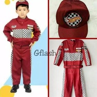 F1 Racer Car Racer Kids Professional Costume Kijang Uniform