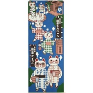 < MADE IN JAPAN > TENUGUI ONSEN MEGURI- MANEKINEKO ONSEN-Hand-dyed Japanese traditional cotton cloth