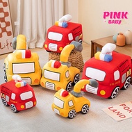 Cartoon Fire Truck Plush Toy Cute Construction Truck Doll Birthday Gift for Children Boys