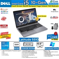 Dell Latitude 5510,5520,5420,5410 TOUCH, Core i5, i7 11/10Gen, 15" FHD, 32GBRAM,1TBSSD, WINS 11Pro b