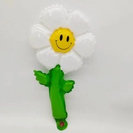 White daisy foil balloon