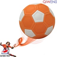 QIWEN Curve Soccer Ball, Recreational Curve Lines Youth Football, Recreational Orange Football Train