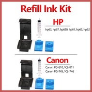 3 In 1 Ink Refill Tool Refill Ink Kit Add Ink Tool Absorption Refill Pumping Tool for HP61 HP63 HP68