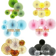 Paper fan paper flower/s, contents 6 party decoration/s birthday decoration/s birthday decoration/s