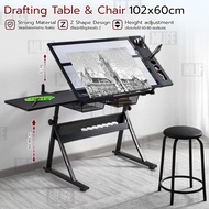 MLIFE - โต๊ะเขียนแบบ โต๊ะกระจก โต๊ะทํางาน โต๊ะเขียนหนังสือ โต๊ะวาดรูป โต๊ะทำการบ้าน โต๊ะดร๊าฟไฟ A3 A