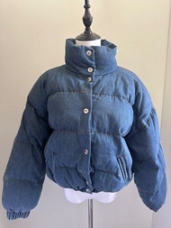 Chanel denim biker jacket washed out blue 牛仔棉質外套