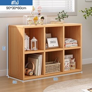 ความจุสูง เปิดชั้นวางจอแสดงผล 120/90/60cm สีขาว ชั้นหนังสือ ติดตั้งง่าย bookshelf ชั้นวางของเล่น