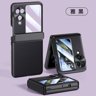 เคสโทรศัพท์ OPPO Find N3 Flip หนังสัมผัสบางเฉียบพร้อมฟิล์มป้องกัน ช่องเกลียวแบบยืดหยุ่น ดีไซน์หรูหรา