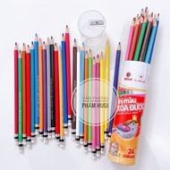 Ống 24 Cây Bút Chì Màu Xoá Được G-star CP4-24DT (loại tốt) lên màu đẹp giúp bé tập tô vẽ