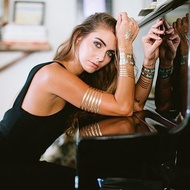 LuLu DK- Desert Blue Jewelry Tattoo 珠寶紋身貼紙飾品