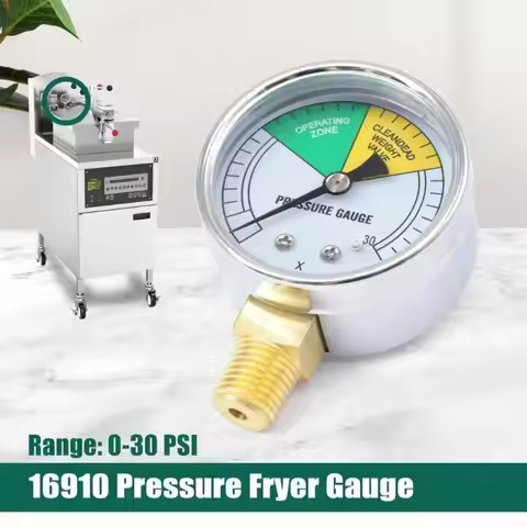 F92F Multifuntional Pressure Gauge 0-30PSI Processing Equipment Gauge Suitable Pressure Cooker Gauge