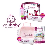 Youbaby Travel Kit Youbaby Floral Bag Set Youbaby | Baby Shower Gel + Baby Serum + Baby Cream + Beg 