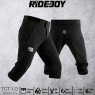 TCT1.0 BLACK - Men's 3/4 Short Cycling Pants NON PADDING MTB RIDE AND JOY Downhill Gravel Enduro Roa