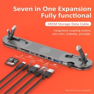 Integrated Folding Stand Docking Station 7-in-1 Computer Adapter