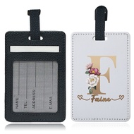Customized Name Portable Luggage Baggage Tag PU Suitcase Tag Travel Label Identifier Boarding Protec