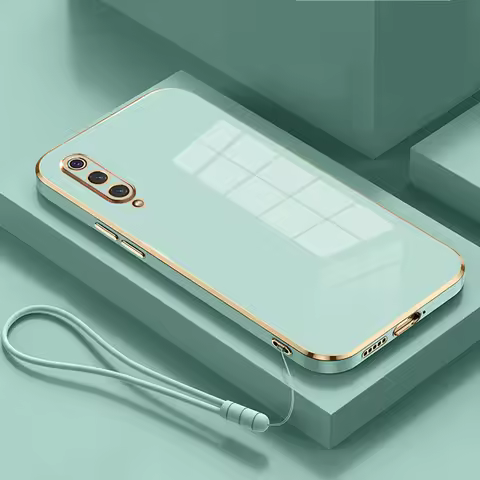 For Samsung A70 Case Galaxy A70 Luxury Square Plating Phone Case SM-A705F SM-A705 ShockProof Soft TP