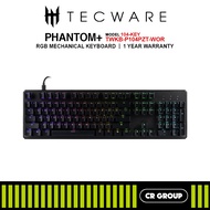 Tecware Phantom+ 104 (Black) Orange Switch (Tactile, 45g) Keyboard (1Yr Warranty)