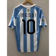 2010 Argentina Top Quality Home Retro Soccer Jersey Custom T-shirt Football Jersey MESSI YASN