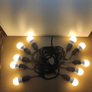 Waterproof outdoor decorative light bulb string for milk tea cafe decor 5m10b-10m15b-10m20b molded w