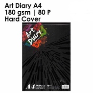 Ukami A4 Hard Cover Art Diary/Sketch Book 180gsm x 80P
