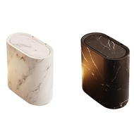 Nordic Marble Texture Trash Can Push Type Wastebasket Narrow Toilet Trash Bin Odor Proof Wastebasket