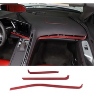 CHEAYAR Soft 3D Real Carbon Fiber Car Dashboard Panel Trim Sticker Trim Compatible with Corvette C8 