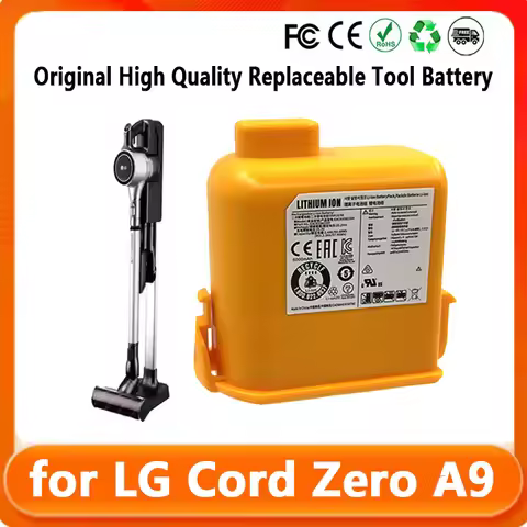 High Capacity 5000mAh Battery for LG CordZero A9 Vacuum Cleaner, Compatible with EAC63382201/04 P9 A