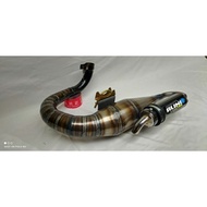 (kring) vespa exhaust muffler model malossi carbon bent 150-187cc