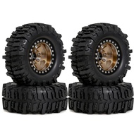 4Pcs 95mm 12mm Hex 1.9 Crawler Tires and Wheel Soft Rubber Tyre Compatible with 1/12 MJX HYPER GO H1