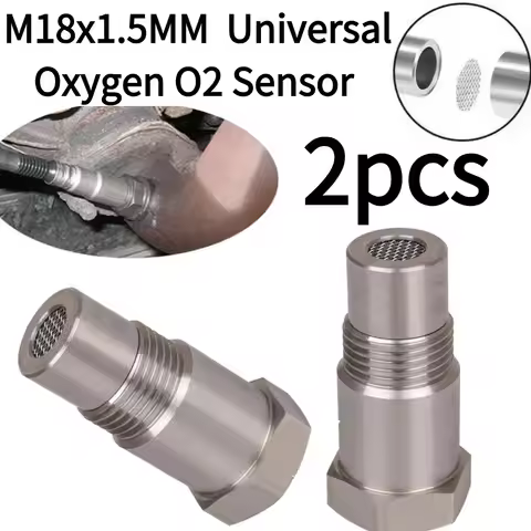 2PCS M18x1.5 Universal Oxygen O2 Sensor Spacer Adapter Check Engine Light CEL Oxygen Sensor Car Dura
