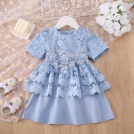 Kebaya Baby Girl Newborn Baju Raya Bayi Muslimah Dress Kurung 2026 Sage Green Teal Blue Rich Brown