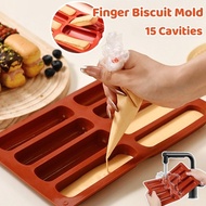 Tiramisu Finger Biscuit Silicone Mold Non-Stick Flexible Easy To Clean Acuan Pembakar Kek Tiramisu