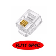 10 PCS KONEKTOR TELEPON/LAN RJ11/RJ45 TELEPHONE/LAN JACK MODULAR PLUG GROSIR