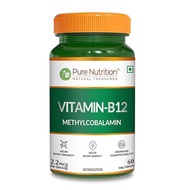 Pure Nutrition Vitamin B12 from Methylcobalamin 2.2mg 60N Vegetarian Tablets