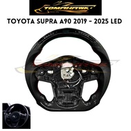 TOYOTA SUPRA A90 2019 - 2021 RPM LED CARBON FIBER STEERING WHEEL SUPRA CARBON STEERING SUPRA A90