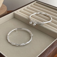 Rice Ear Winding Bracelet Female Bell Fashion Bracelet Sliding Adjustable Retro Bow Dumbbell Solid B