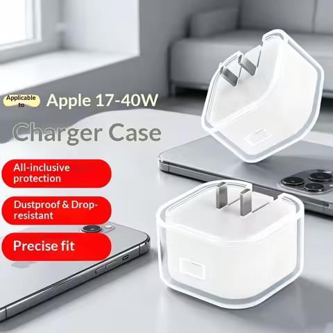 Suitable for 40W Apple 17Pro Charger Data Cable Protective Cover, Simple Transparent Model, Apple 40