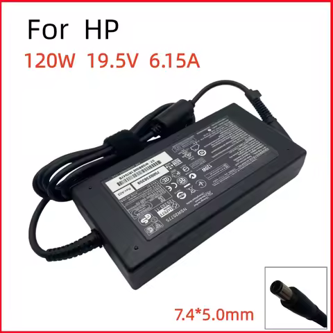 19.5V 6.15A 120W Laptop Charger Adapter For HP EliteBook 8460W 8560W HSTNN-CA25 HSTNN-LA25 677762-00